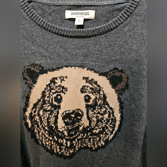 Goodthreads Men's 100% Cotton Gray Lightweight Sweater XL - Picture 4 of 4